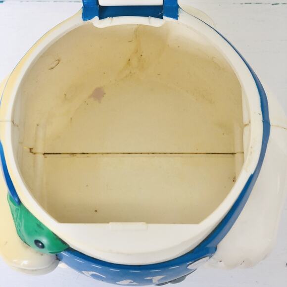 Vintage Meowing Cat Kitty Cookie Jar with Sound Fundamentals 1992 Plastic - Picture 8 of 9